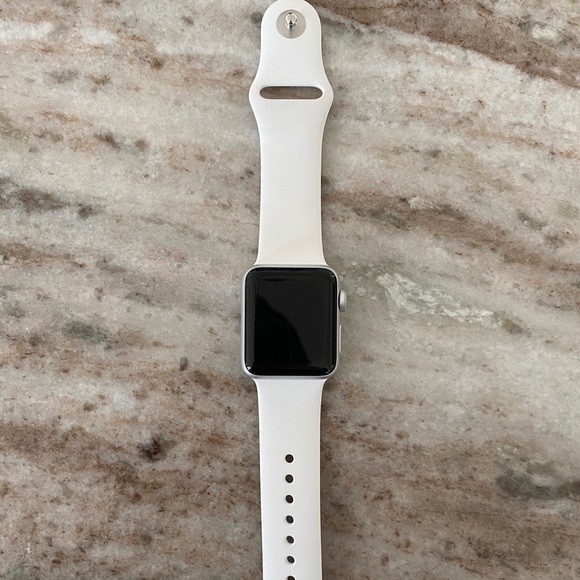 Apple Watch Series 38mm Aluminum Case White Band
